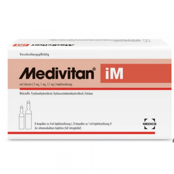 Medivitan® iV / iM — витаминный комплекс B6, B12 и фолиевой кислоты (инъекционный) — изображение 2