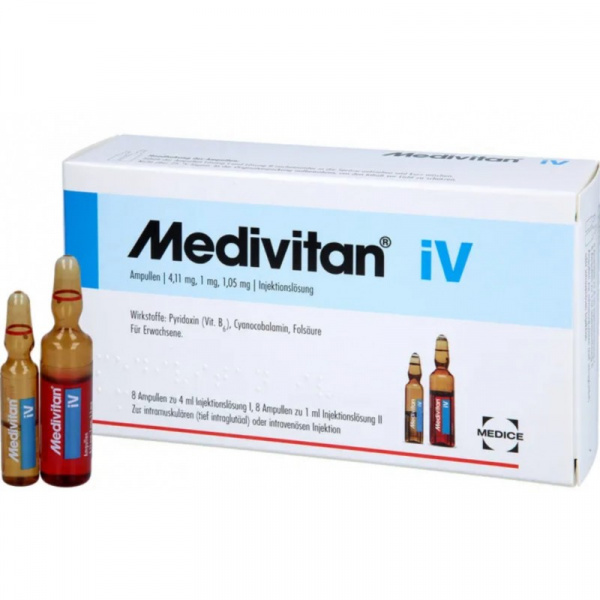 Medivitan® iV / iM — вітамінний комплекс B6, B12 та фолієвої кислоти (ін’єкційна форма) - Зображення 3