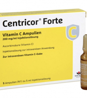 Витамин С для капельниц Centricor Forte Vitamin C 1000mg, ін’єкційний розчин 1000мг (Вітамін С для крапельниць)